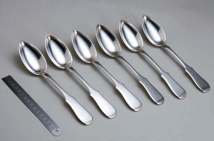 Russian Silver Tablespoon set (6)